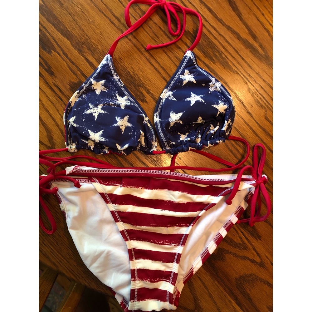 reversible american flag swimsuit